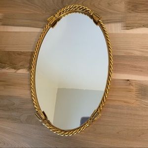 Vintage brass mirror
